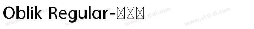 Oblik Regular字体转换